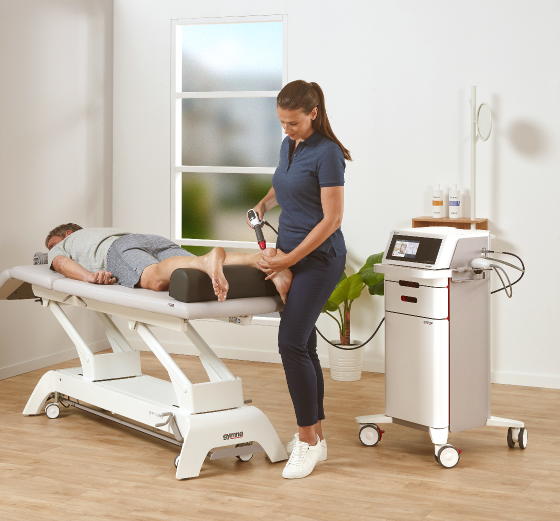 Shockwave therapie Gymna Fysiotherapie Shockmaster 500