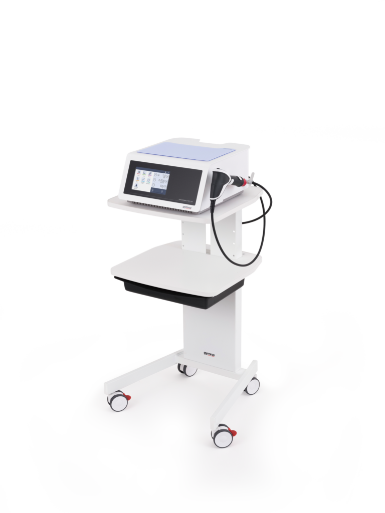 gymna shockmaster 300 op trolley voor radiale shockwave therapie