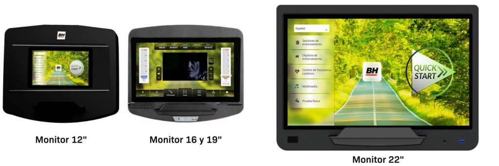 22 inch monitor cardio apparatuur gymna nederland bh fitness